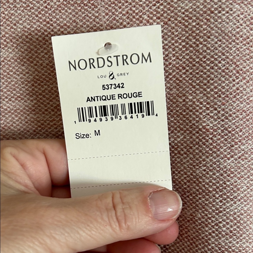 Lou & Grey antique red/ red pink. Crewneck top. NWT. Med. - Picture 2 of 9
